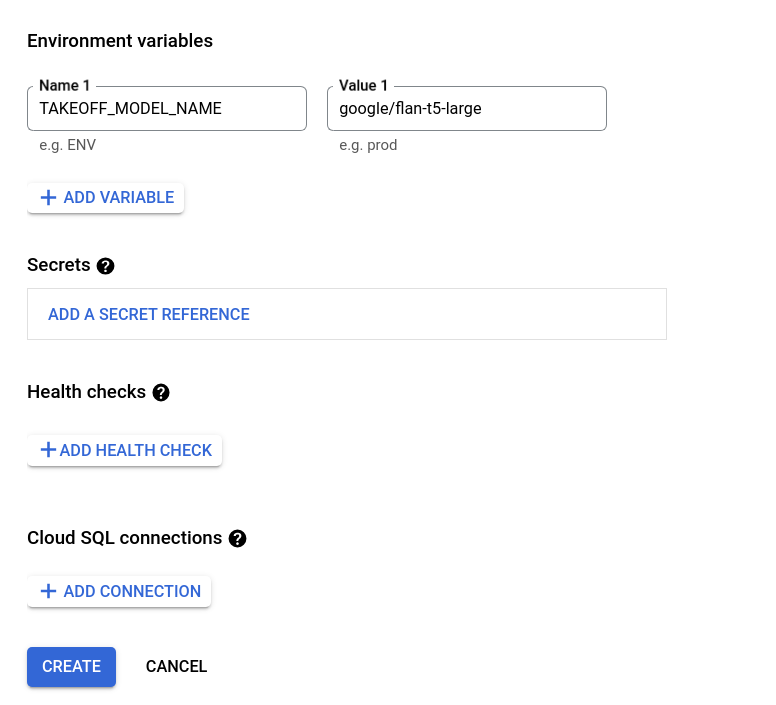 Set the environment variables