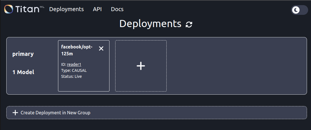 Deployments Page